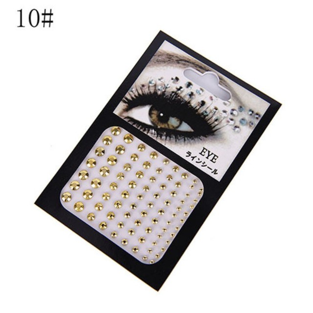 3D Sexy Crystal Eyes Glitter Face Body DIY Diamond Festival Party Jewel Makeup Tools Eye Shiner Make Up Adornment Sticker