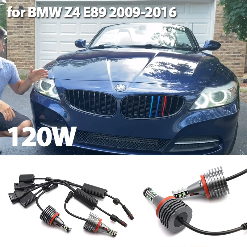 

Светодиодсветодиодный лампы для автомобильных фар, 120 Вт, 6000 К, H8, для BMW серии Z, E89, Z4, Roadster, sDrive35is, GT3, GTE 2009-2016