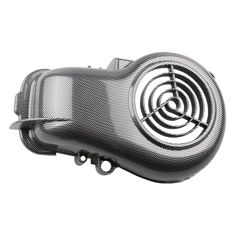 For JOG 50 3YK 3KJ VINO 5AU 4JP Aprio Motorcycle Scooter Engine Imitation Carbon Fiber Fan cover Cooling Fan Cover motorcycle cooling fan