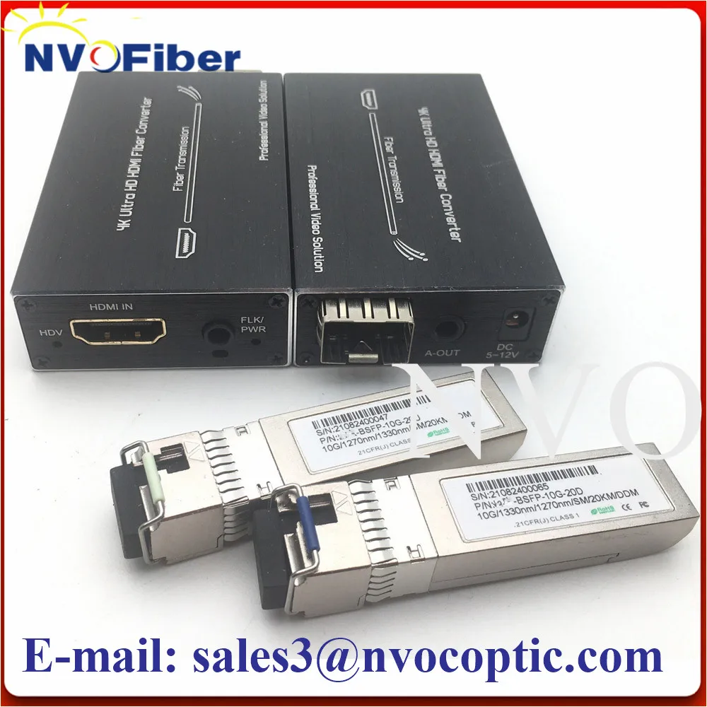 Micro Mini 4K HDMI Fiber Extender with External Audio LC SFP 10G 20KM,4K  HDMI FIber Optic Convertor Tranceiver AliExpress