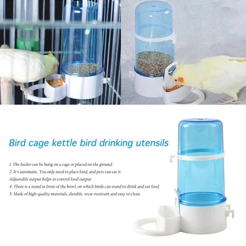 Bird Water Drinker Feeder Container Squirrel Parrot Water Dispenser Pet Bird Food Box Dispenser Cage Accessories Birds Supplies 4