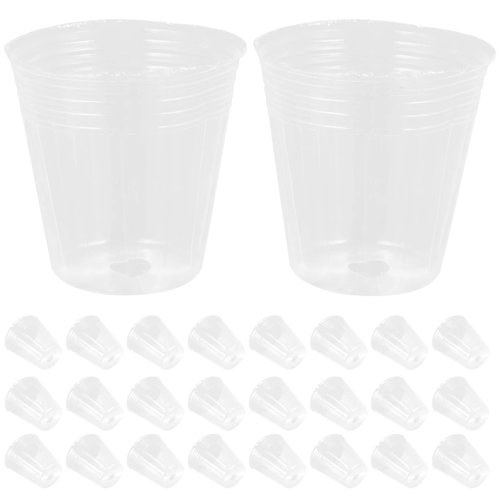 

50 Pcs Nursery Cup Decorative Plant Pots for Plants Clear Orchid Transparent Flower