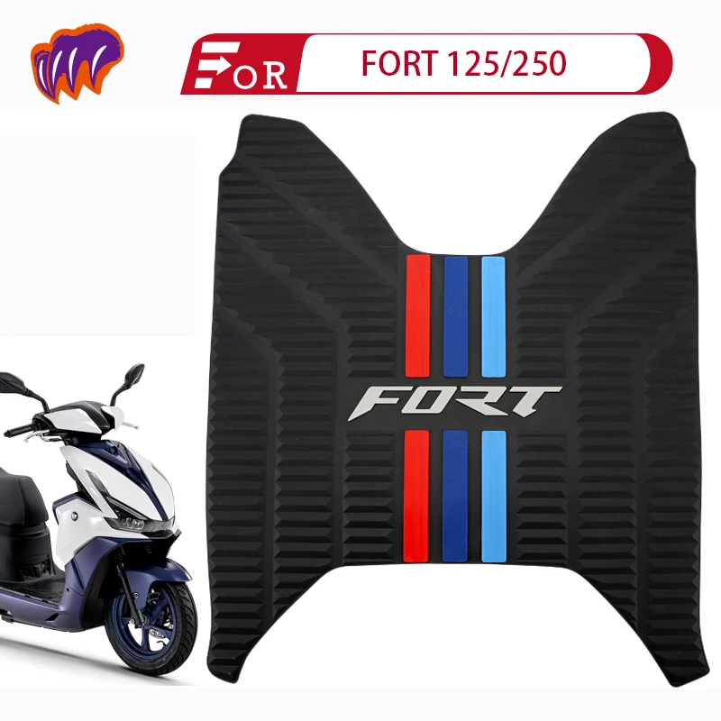 Alfombrillas de goma para motocicleta, alfombrilla de pedal para QJMOTOR, FORT 125, 250