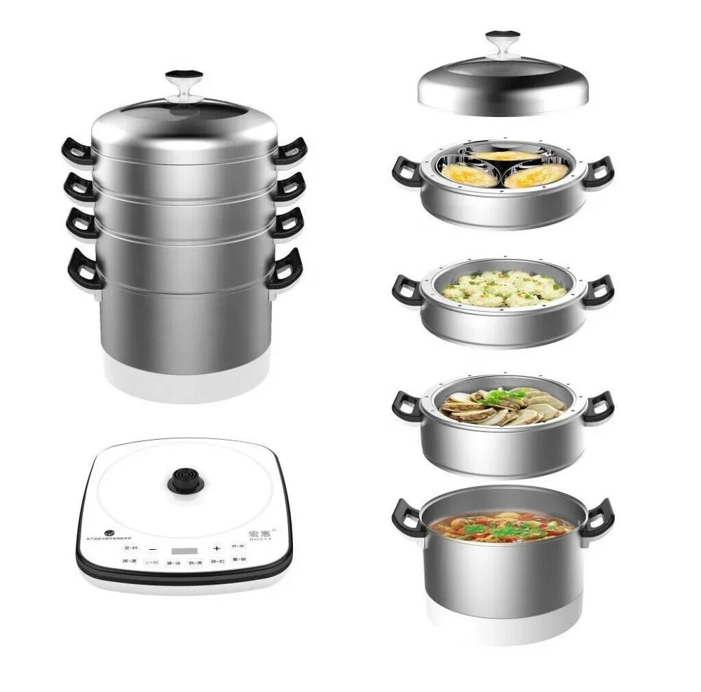 Factory supply high quality stainless steel 316 electric couscous food steamer electric Steam cooker