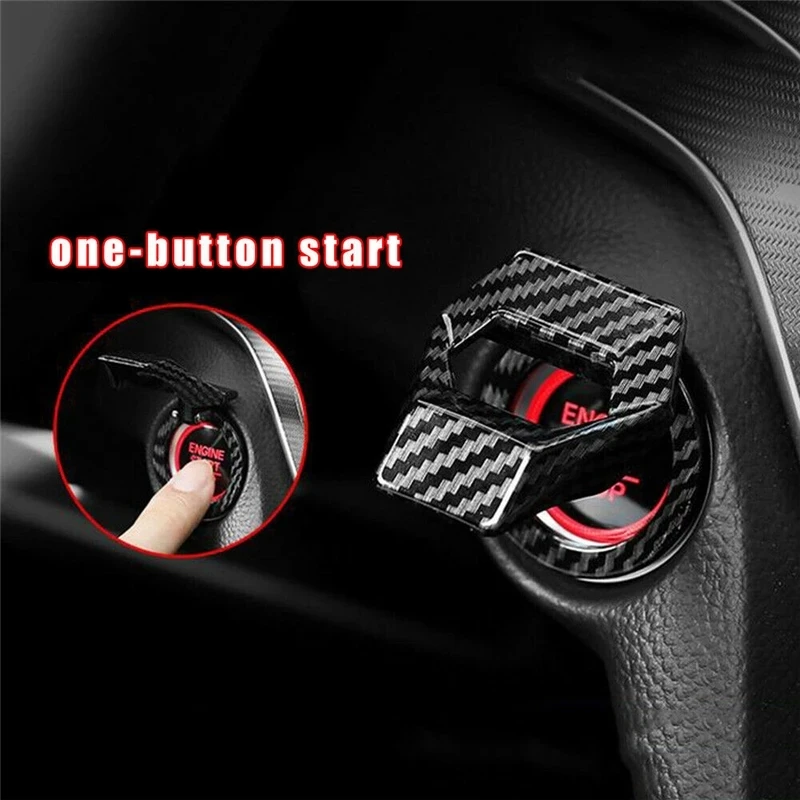 Cool Car Engine Start Stop Switch Push Button Sticky Cover Car Interior Car-Styling Decorative Auto Accessories car start button cover car start button car start stop button