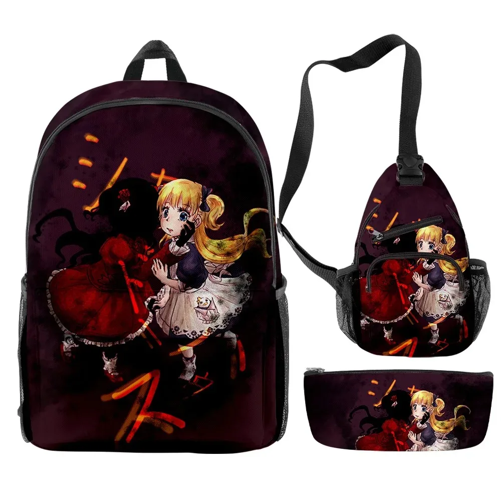 Sombras Casa Anime Merch 3 Paco/Set Saco Escolar De Viagem Saco Lalpis Crossbody Bgl Terno Para Criancia As Aldult 2024