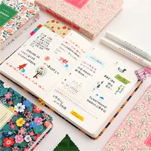 Carnet de notes Vintage à fleurs A5/A6, planificateur de Journal intime, planificateur hebdomadaire, papeterie de bureau, 2022