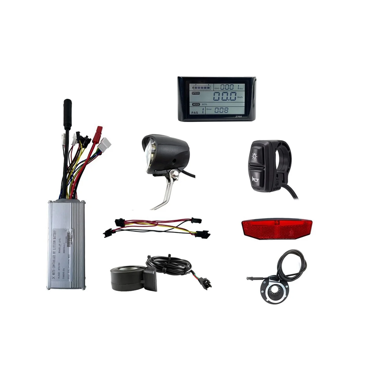 36V 48V 750W E-Bike 25A Controller Brushless A Onda Sinusoidale Con Display Sw900 E-Bike Light Display