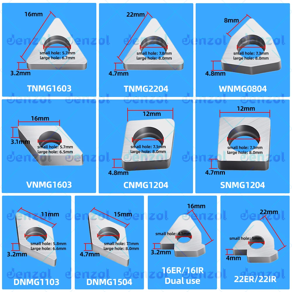 CNC 터닝 툴 심 TNMG16 TNMG22 VNMG16 WNMG08 CNMG12 DNMG11 SNMG12 16ER 22ER 16IR 22IR 나사 심 액세서리 공구