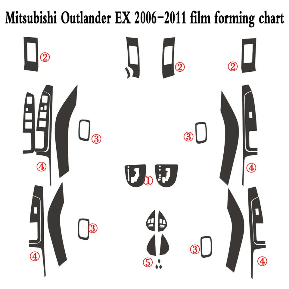Für Mitsubishi Outlander 2006-2011 Innen Zentrale Steuerung