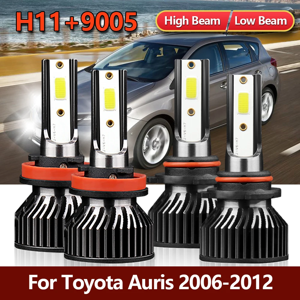 

Headlight Bulbs Combo Conversion Kit 9600LM For Toyota Auris 2006 2007 2008 2009 2010 2011 2012 Car Lamps 9005 H11 Luces 72W 12V