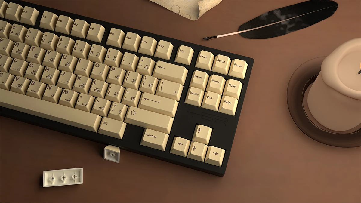 Milkyway MW Voynich PBT Dye Sub Cherry Profile Keycaps Mods Kit