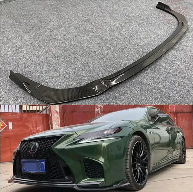 

Real Carbon Fiber Front Bumper Splitters Lip Spoiler For Lexus LS350 LS500H 2017 2018 2019 2020 2021 2022