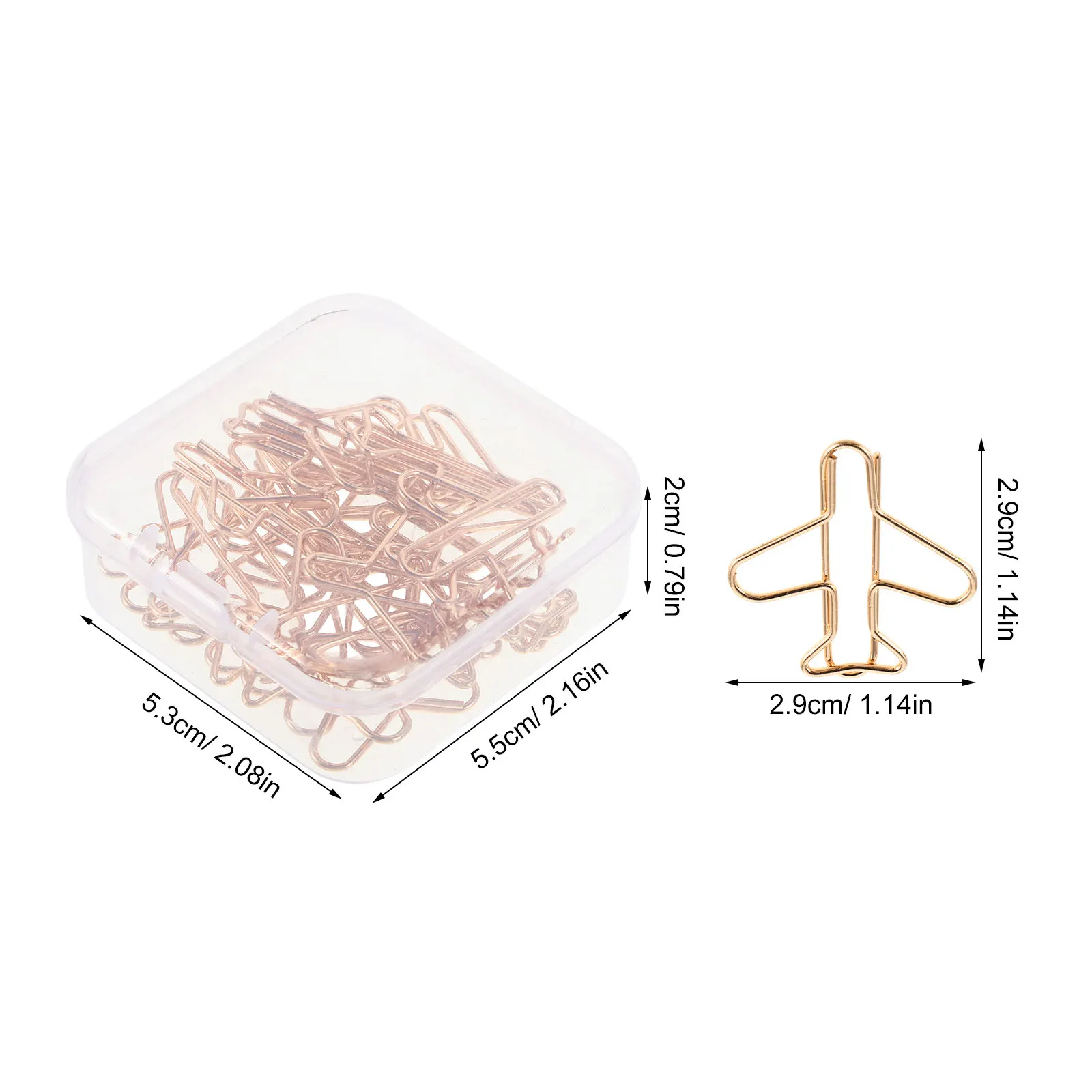 20Pcs 비행기 종이 클립 종이 용 금속 크리 에이 티브 미니 클립 사무실 학교 북마크 플래너 액세서리 귀여운 종이 클립