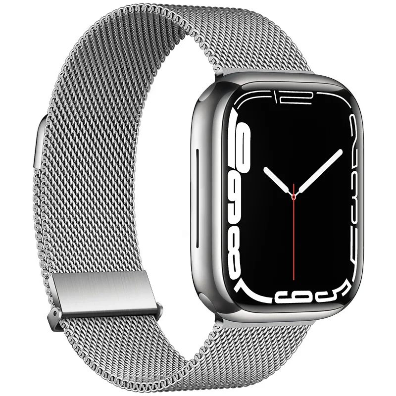 

Milanese loop Straps For Apple Watch Series Iwatch Band Split Two Section Milanese Loop Magnetic Suction Wristband