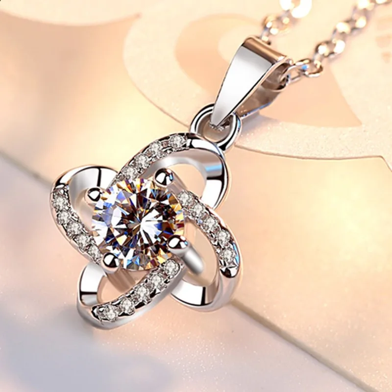 925 sterling silver necklace with 6A cubic zirconia - Packaging