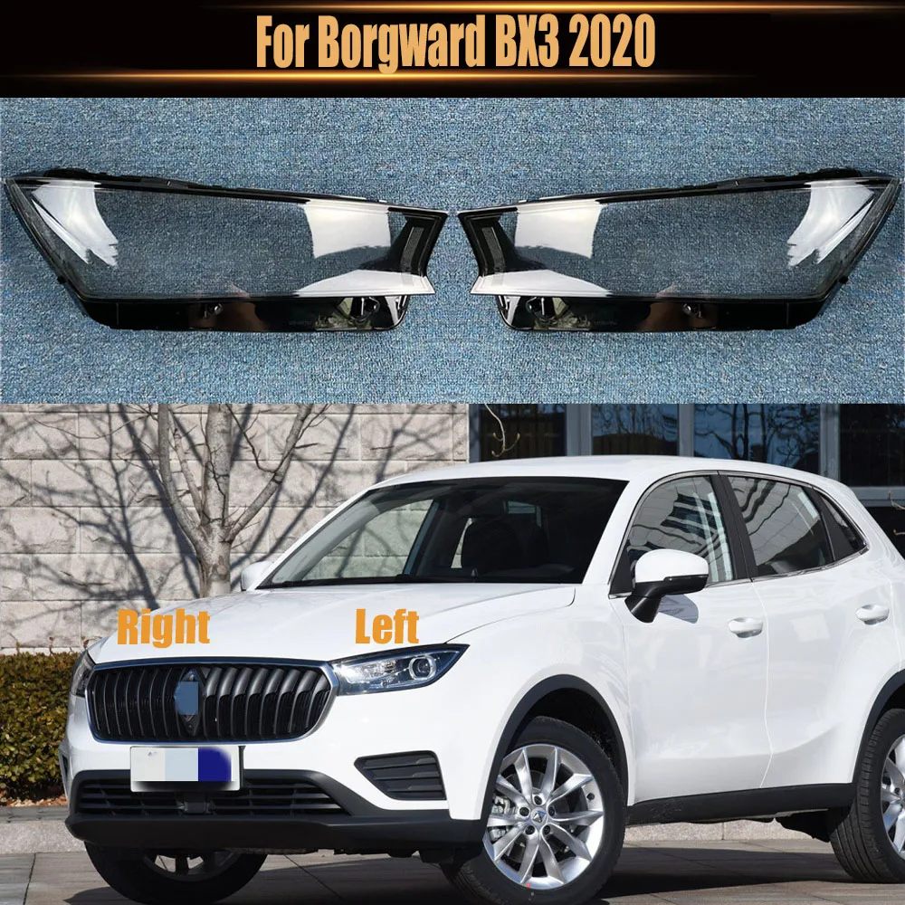 

For Borgward BX3 2020 Headlight Cover Transparent Headlamp Shell Lamp Shade Lens Replace Original Lampshade Plexiglass