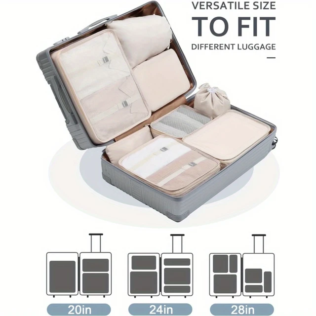 8 Pcs  Packing Cubes for Suitcase, Luggage Organizer Bags Packing Cubes for Travel Lightweight Suitcase Organizer Bags set with - Image 5