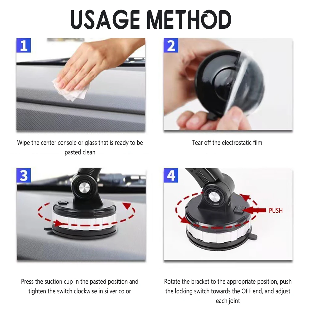 Multi-Angle Rotating Large Suction Cup Phone Holder Multi-Purpose Steady Navigation Holder Car Auto Supplies