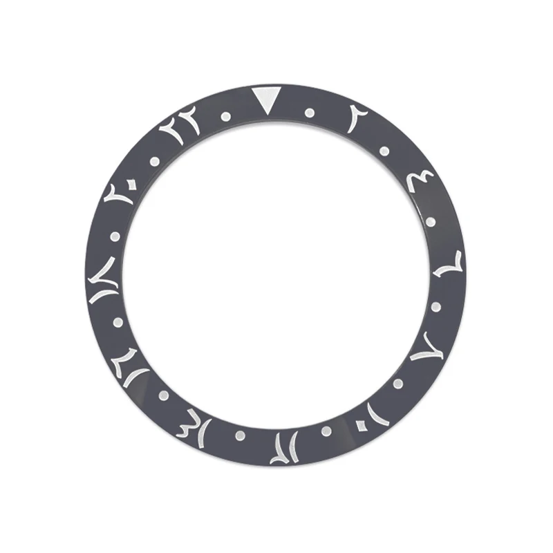 Curved Arab Ceramics Bezel Insert Ring