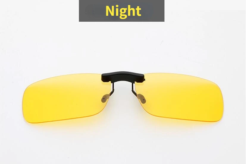 Polarized Sunglasses Night Vision Glasses Fishing Sunglasses Unisex Fishing Polarized Clip On Sunglasses Near-Sighted Driving Night Vision Lens Anti-UVA Anti-UVB Fishing Sunglasses Clip
