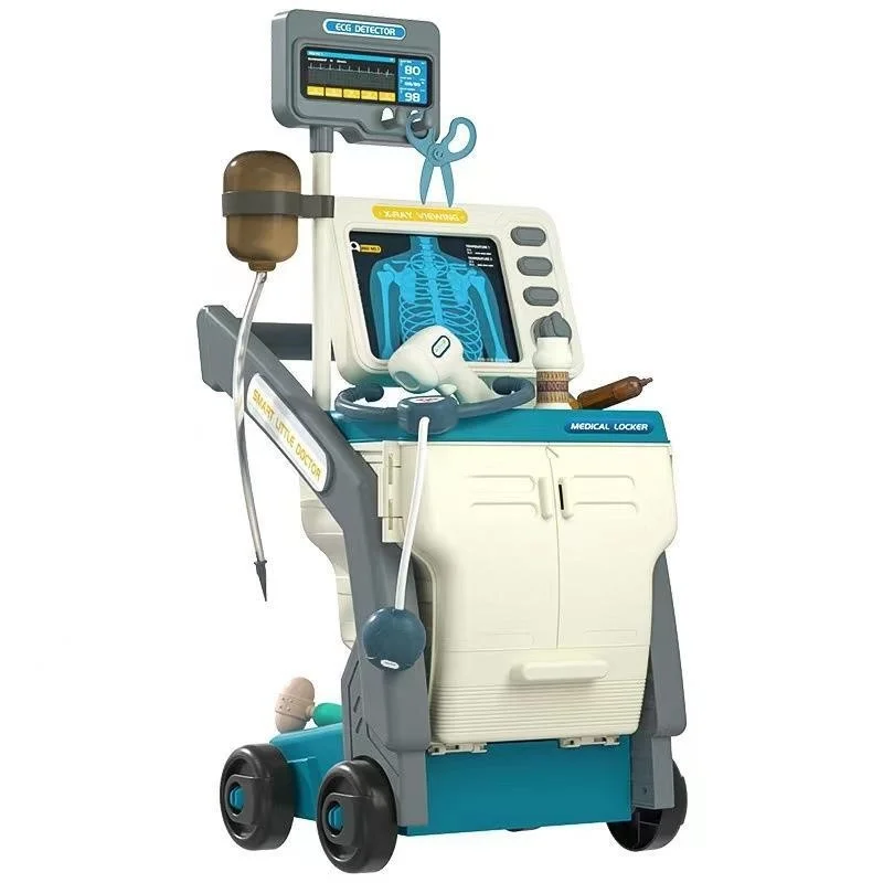 Doki Toy Children's Medical Handcart Set Family Toy Doctor's Workbench Children's Simulation Medical Tool Hot 2024 Dropshipping 6