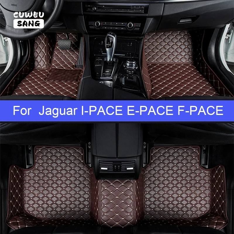 CUWEUSANG Car Floor Mats For Jaguar I PACE E PACE F PACE Foot Coche
