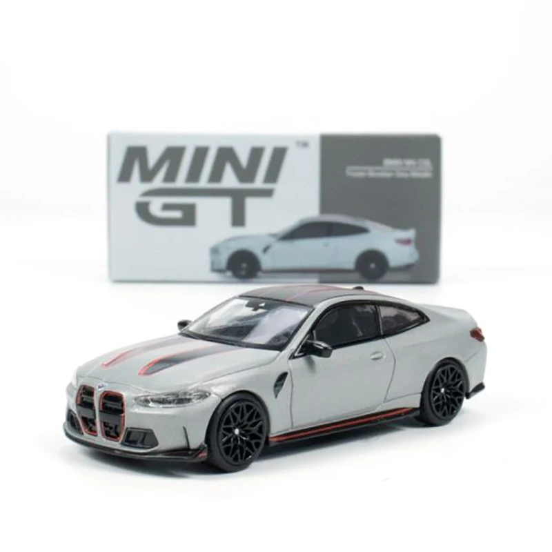 

MINIGT1/64BMW M4 CSL (G82)Frozen Brooklyn Grey Metallic MGT00641-CH Diecast Automotive Model Ornaments Cas Toys Gift Decorations