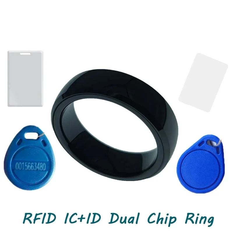 Dual Frequency RFID Smart Ring with Rewritable NFC and ID Chip