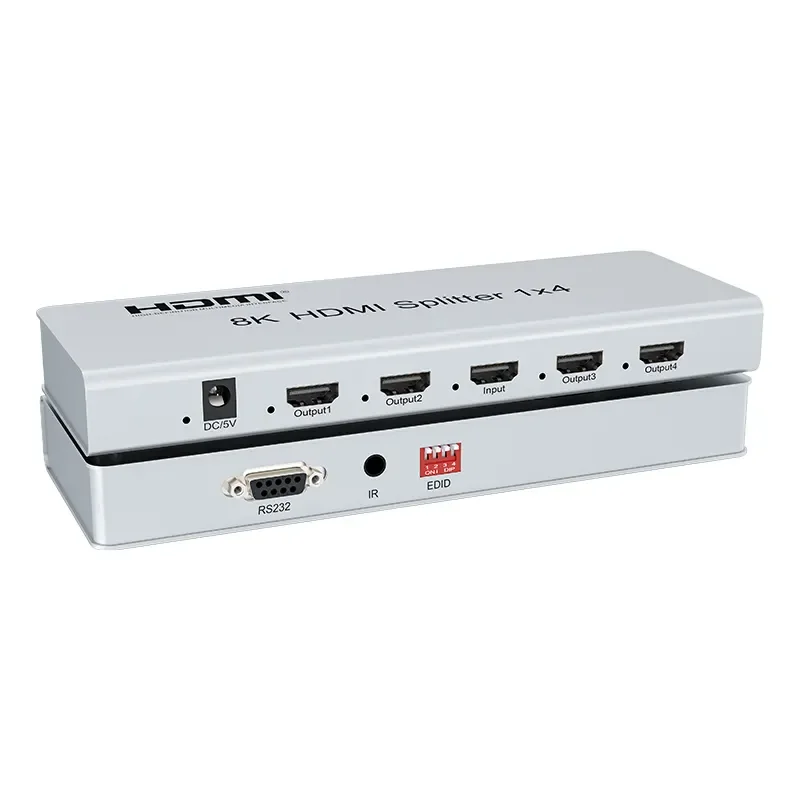 

Сплиттер-преобразователь 8K Hdmi 1 в 4 выход 2,1 Усилитель дисплей для Dvd Ps3 Xbox сплиттер Hdmi
