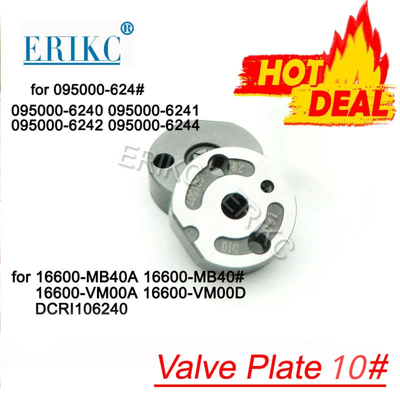 

Пластина клапана дизельного инжектора 16600-VM00A 16600-VM00D 10 #095000-6243 для DENSO NISSAN NAVARA D22 2.5L YD25 095000-6240
