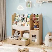 Kids Bookshelf, Toy Storage Organizer with 5 Storage Cubbies and Large Drawer, Bookcase Display Stand, Kids Bookshelf 2