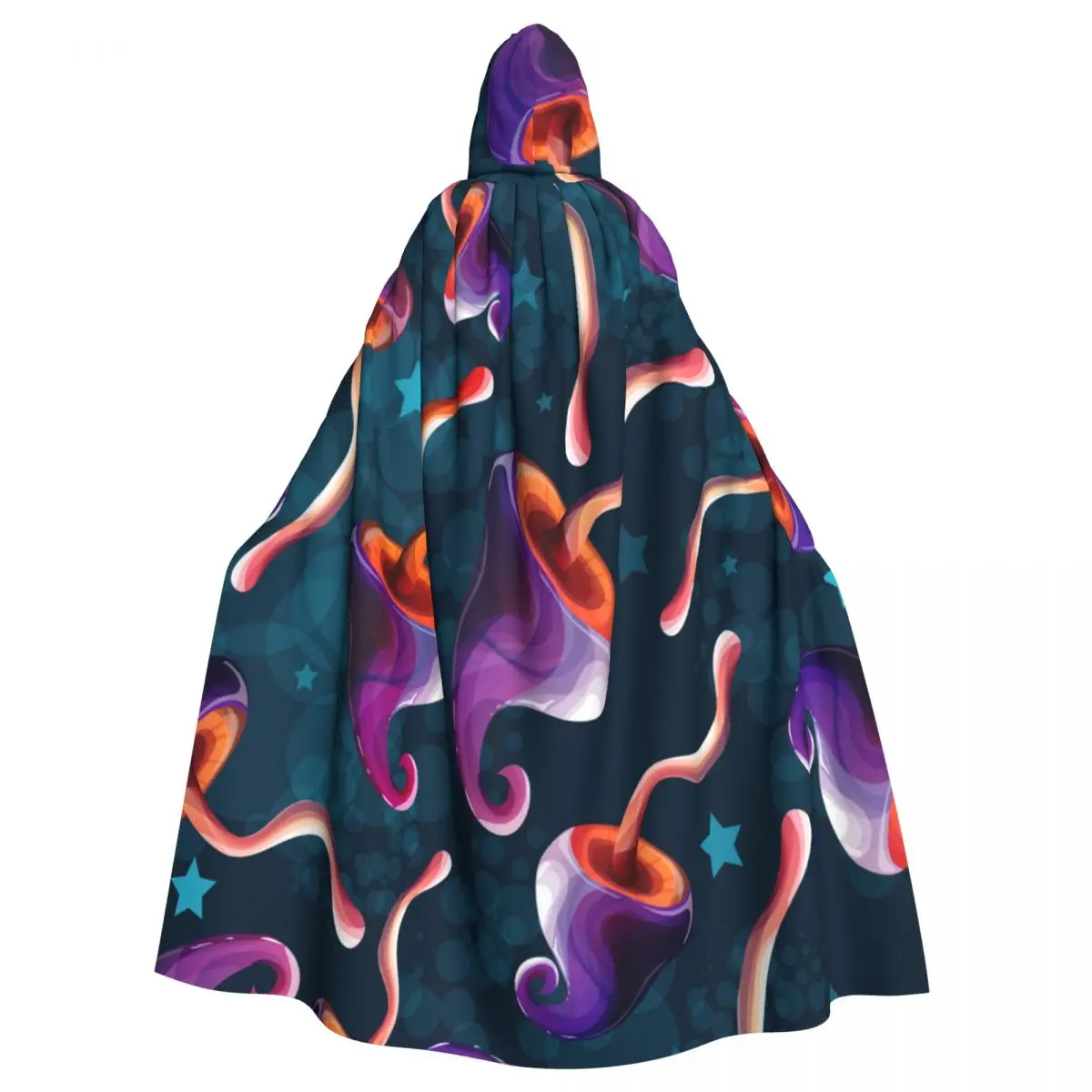 

Magic Mushrooms Hooded Cloak Polyester Unisex Witch Cape Costume Accessory