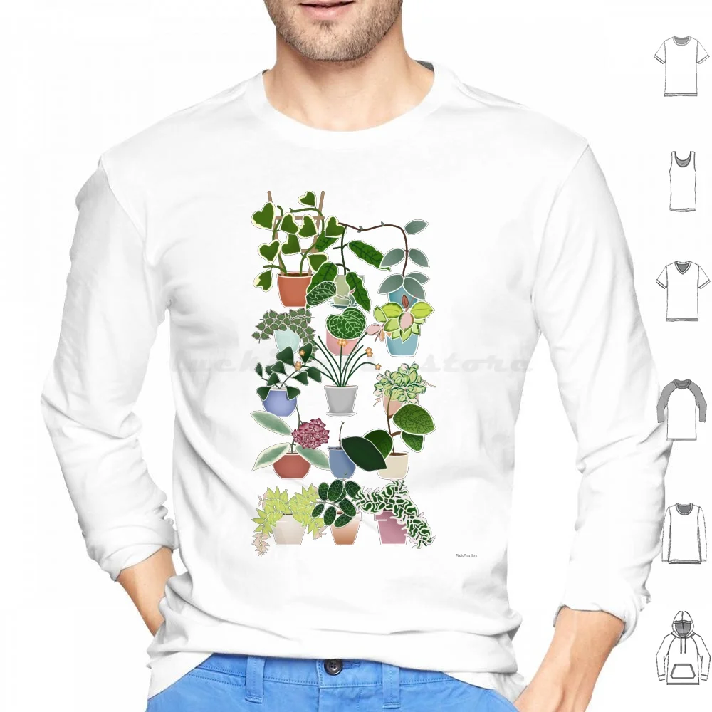 Hoya Head Felpe Con Cappuccio Manica Lunga Hoya Piante D'Appartamento Plant Lady Kutaii Cute Plant Addict Plant Mom Quarantena Hoyamygosh