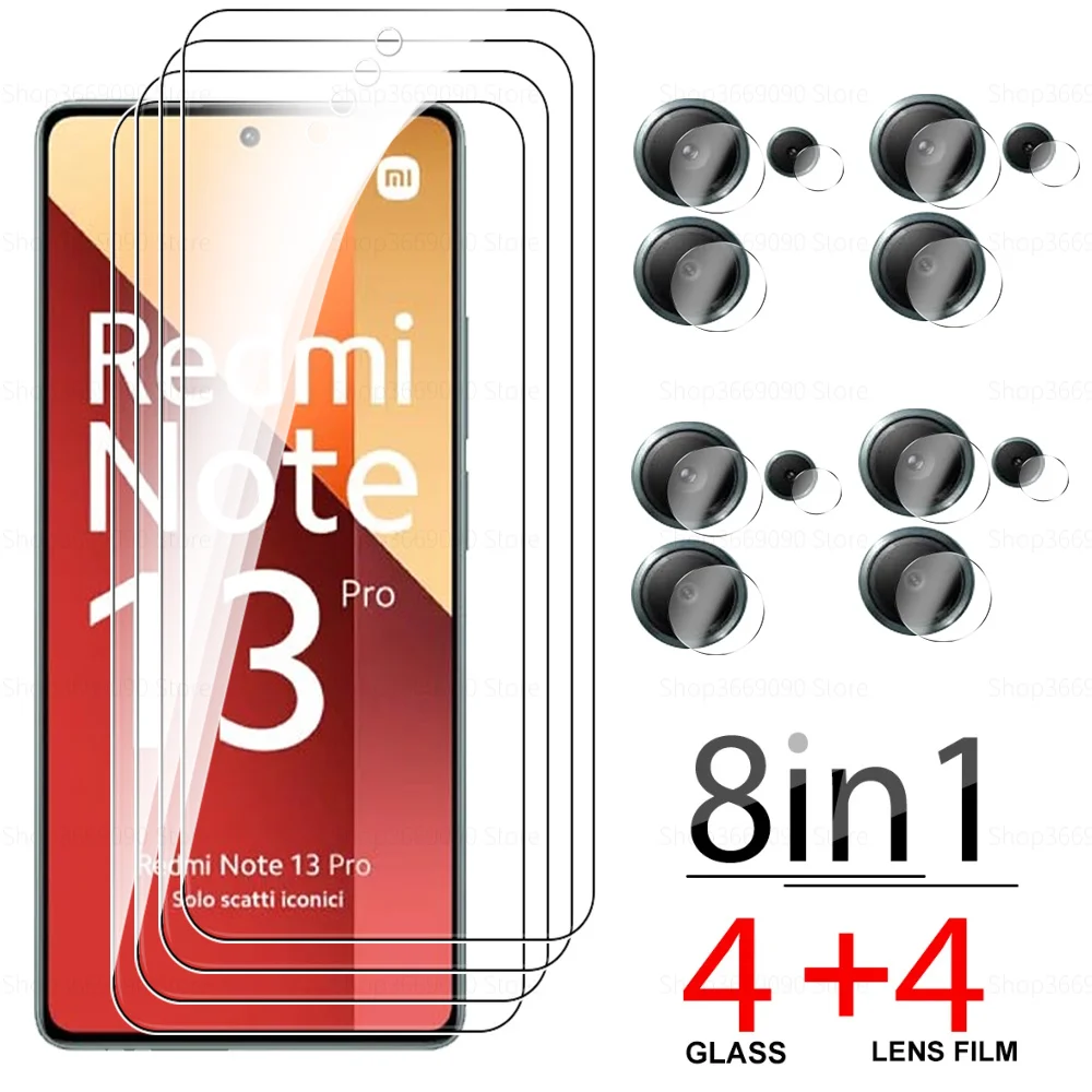 

8in1 Redmy Note13 Pro 13Pro 5G Camera Lens Protective Glass For Xiaomi Redmi Note 13 Pro 4G Tempered Glass Screen Protector