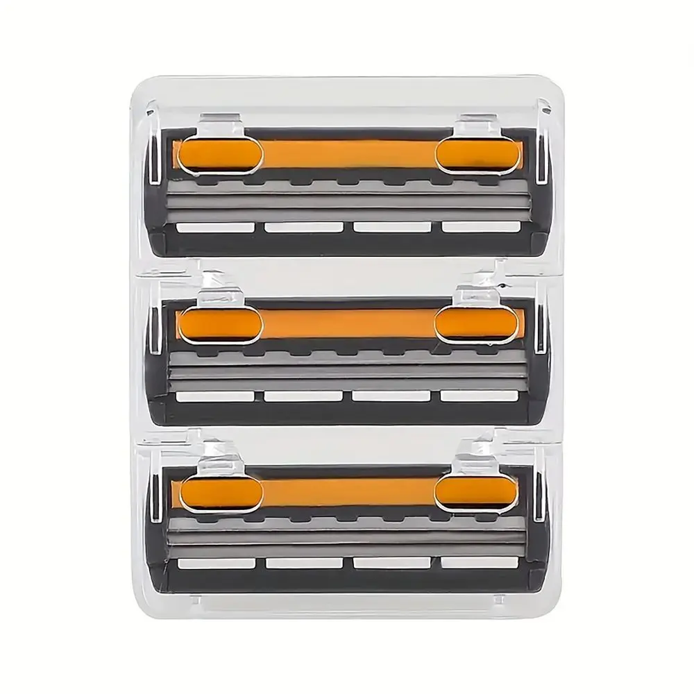 Razor Shaver Variety Packs Skin Guard Anti-Slip Handle Replacement Triple Blades Reusable Safety Manual For Men Shaving Bathing Travel