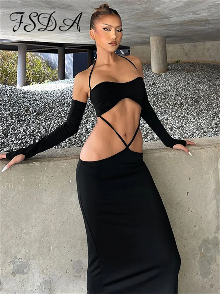 Vestidos máximos de hombros descubiertos y tirantes spaghetti Fucsia Tallas Grandes