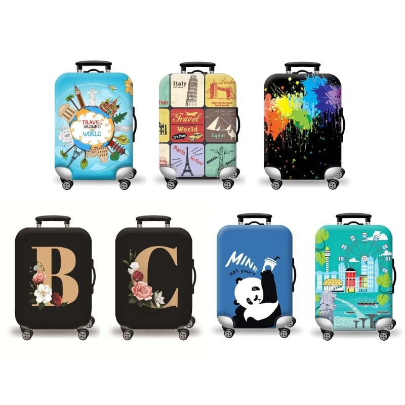 Elastic Suitcase Cover Dust-proof Protective Sleeve for 18-32 Inch Suitcase Protector Thickened Spandex Suitcase Covers