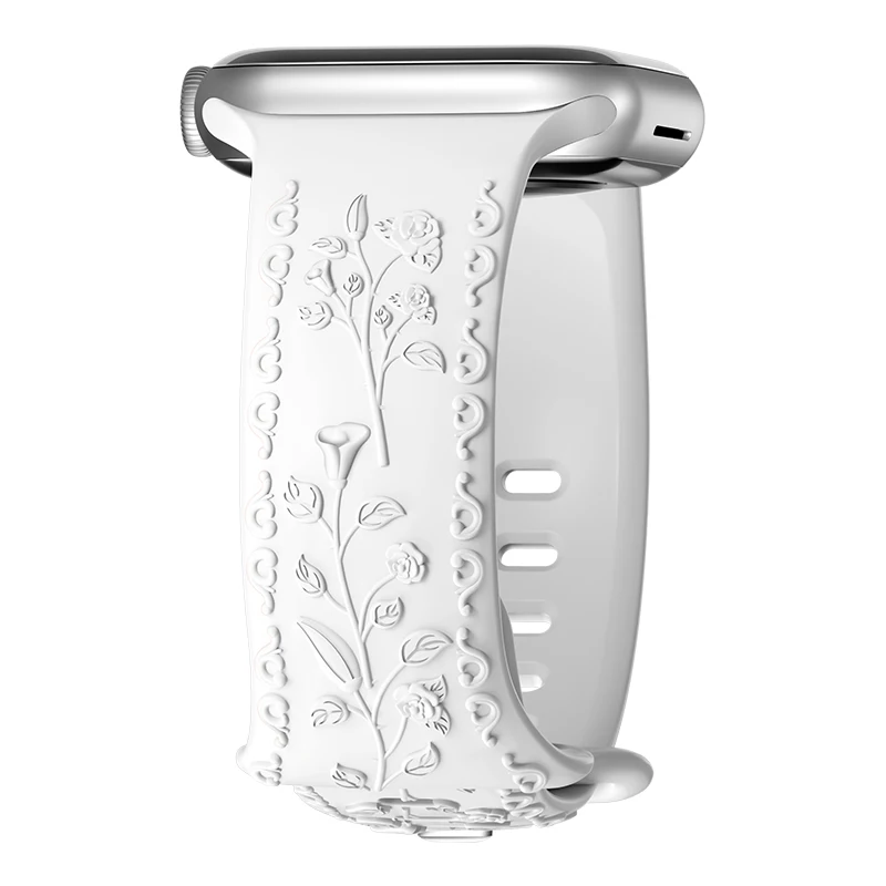 Floral Engraved Bracelet Strap