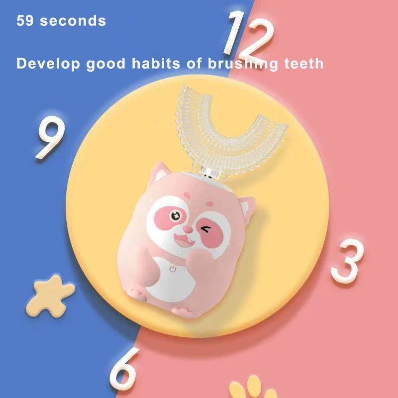 فرشاة أسنان كهربائية على شكل حرف U قابلة للشحن للأ...