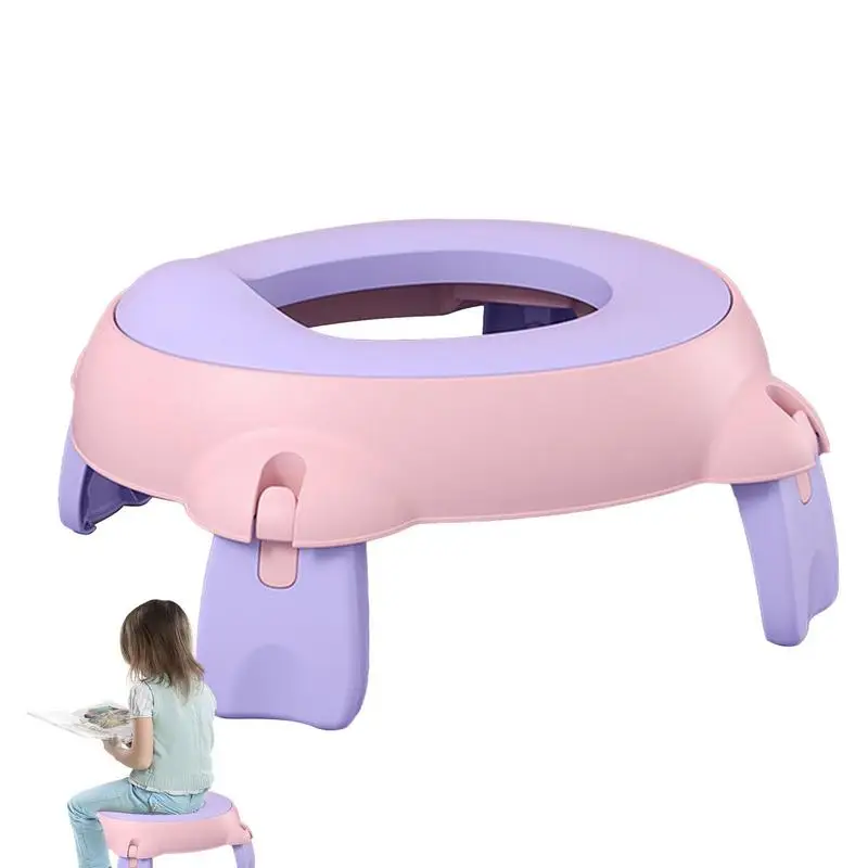 

Kid Toilet Seat Boys Potty Seat Toddler Toilet Seat Potty Splashproof Foldable Poop Bag Space Design Anti-Rollover Non-Slip