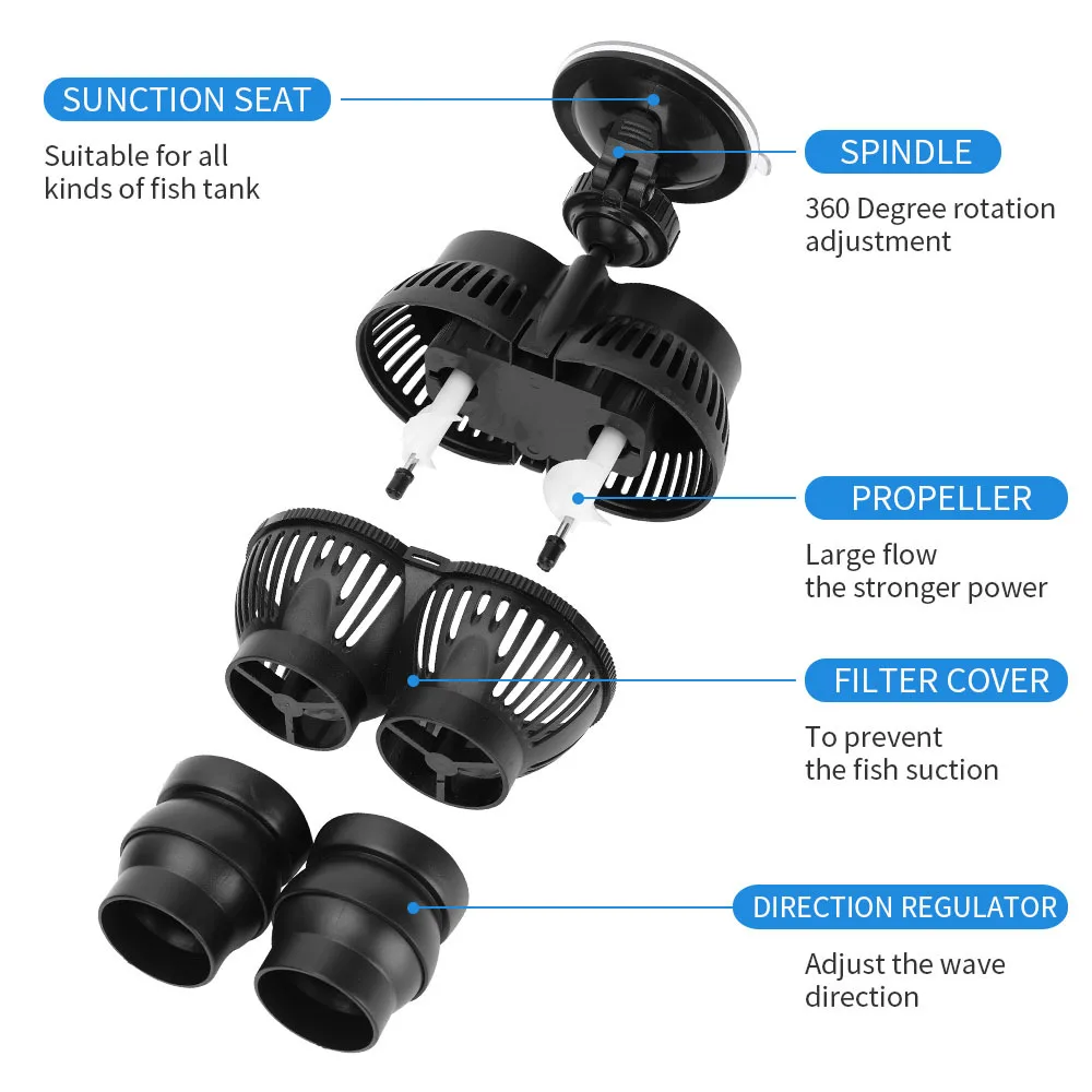 Wave Maker Water Pump Aquarium Fish Tank Submersible Aerobic Pump Water Circulation Flow Surf 220V water pump