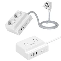 Smart power strip  us smart outlet wall plug adapt surge protector  110v 5V 2.4A usb c hub electrical socket with usb charger - Image 6