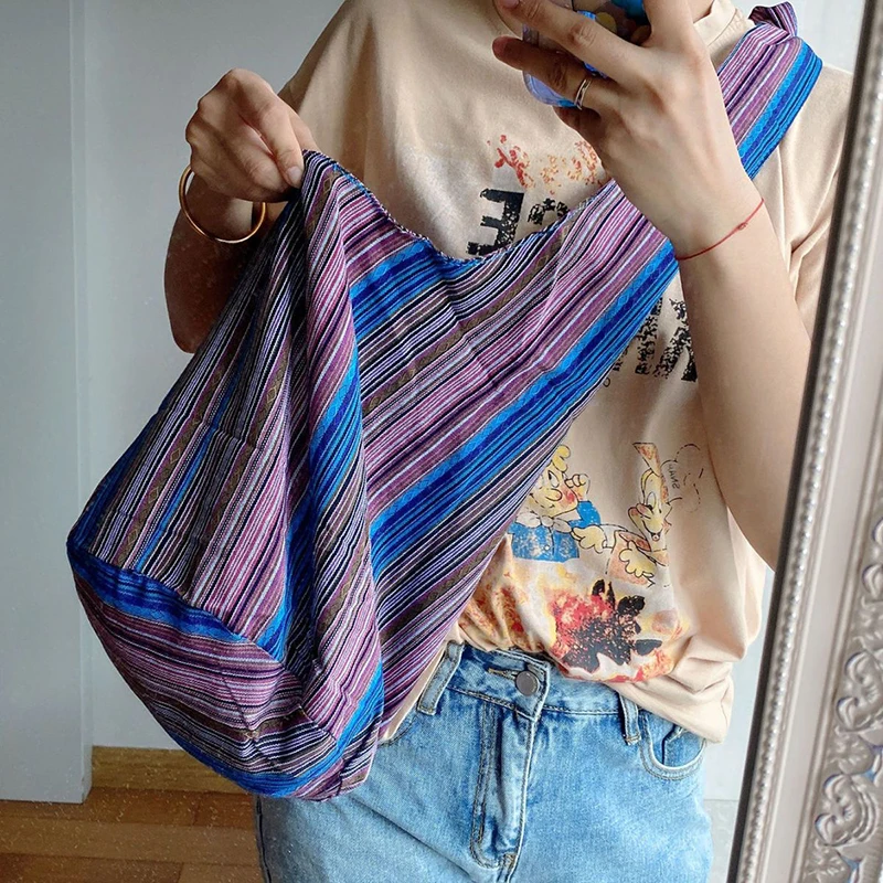 New Popular Large Capacity Minimalist Contrast Color PrintedWomen's Shoulder Crossbody Tote Bag