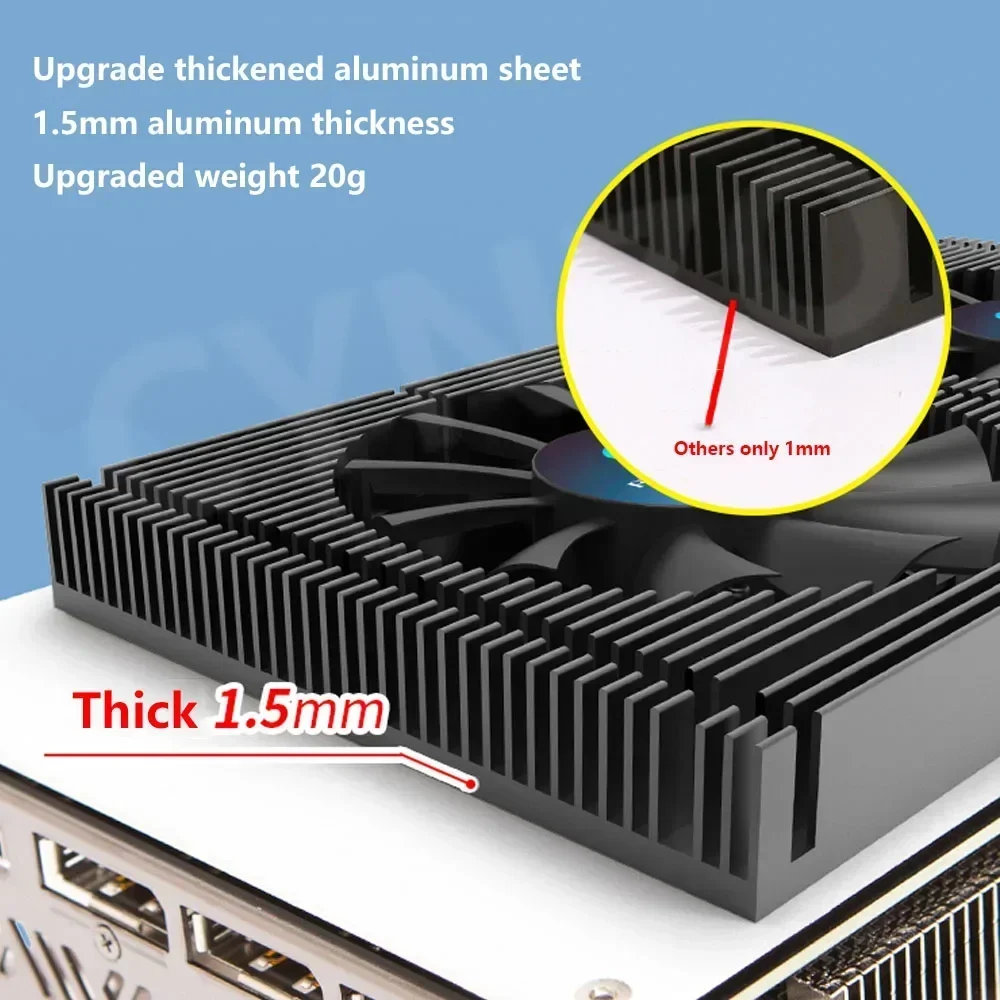 Gpu Backplate Radiador Rtx3090 4090 Painel Dissipador de Calor Memória de Vídeo Vram 3080 3070 Pwm Kit de Ventilador de Refrigeração Dupla Vga Gaming Cooler Diy - Imagem 4