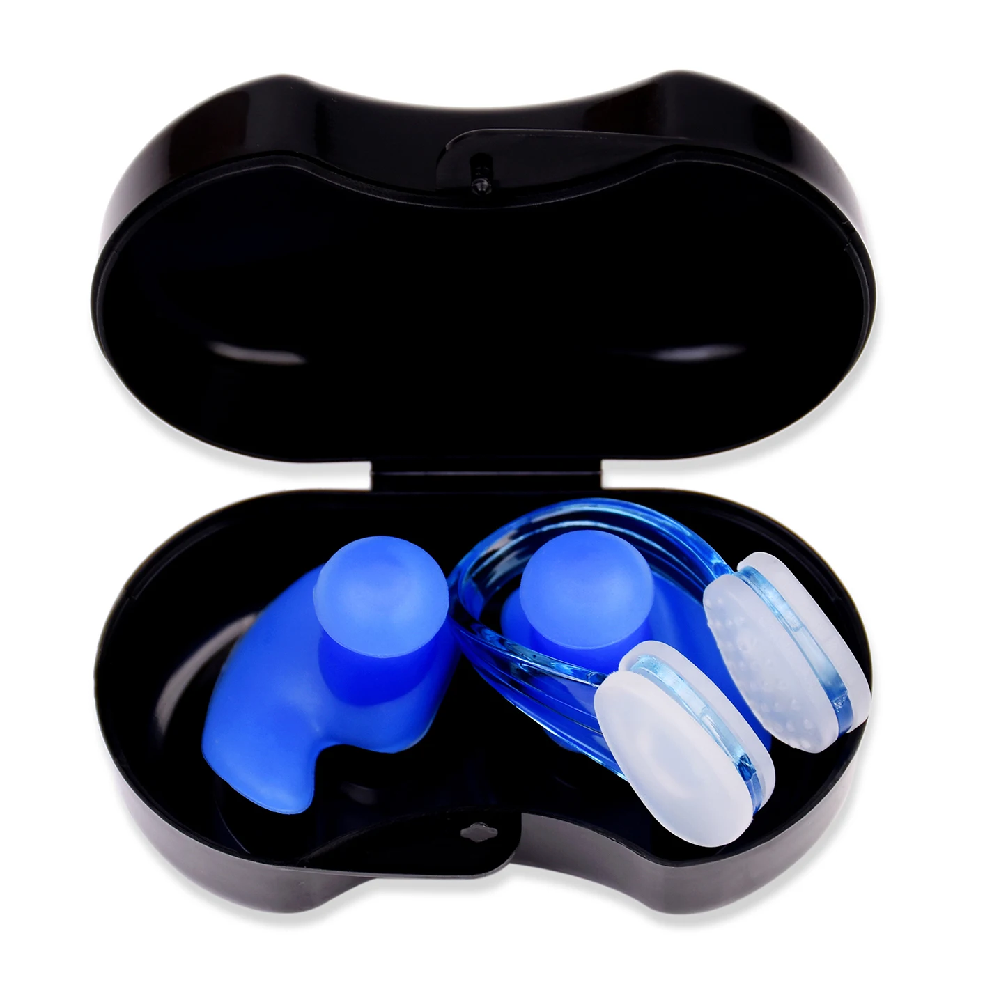 Swimming Silicone Earplugs Nose Clip Set Waterproof Spiral Earplugs Boxed Adult Beginners Swimming Equipment Silicone Earplugs L