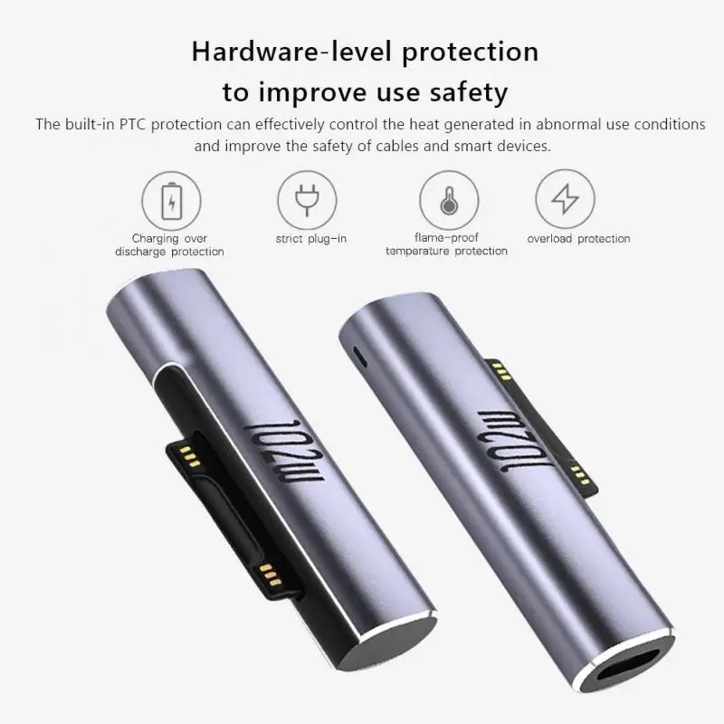 Per Microsoft Surface X 8 7 6 5 4 3 Go Book To Usb Type C Pd Adapter Tablet Convertitore Di Spina Di Ricarica Rapida Accessori Per Laptop