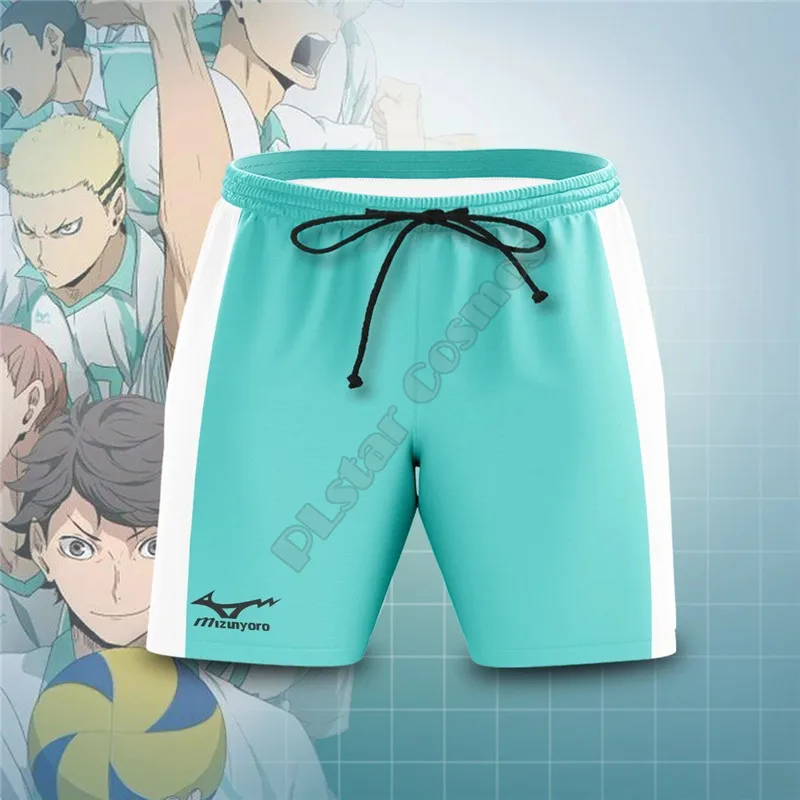 PLstar Cosmos Haikyuu Team Datekou Beach Shorts 3D Printed Summer Casual Men Shorts Loose Quick Drying shorts Cosplay Clothes