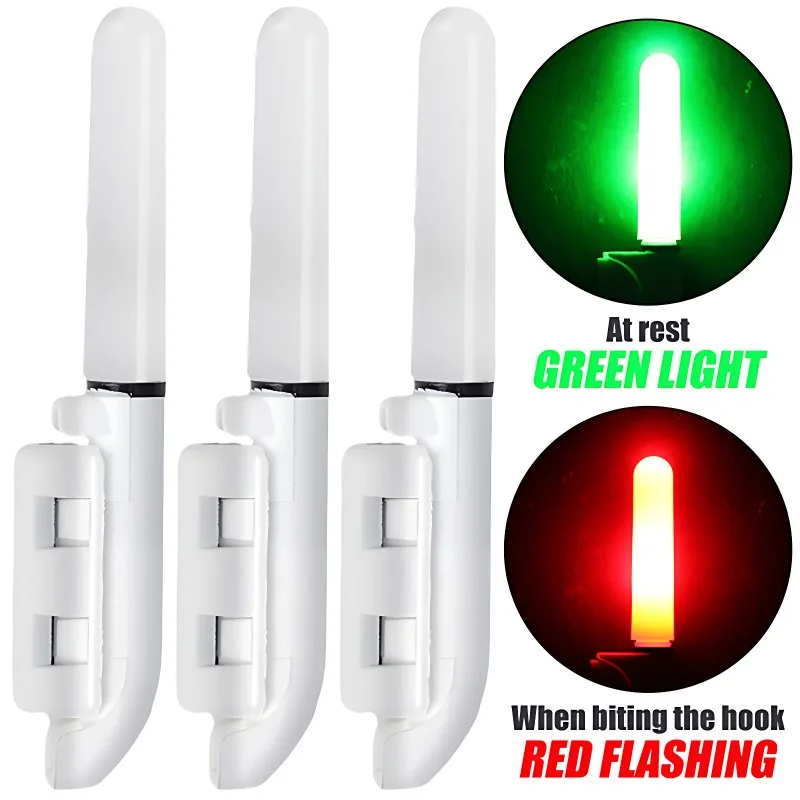 1/3Pcs Fishing Rod Tip Lightstick LED Fluorescent Light Bite Alarm Use 425  Battery Removable Waterproof Red/Green/Blasting Flash - AliExpress