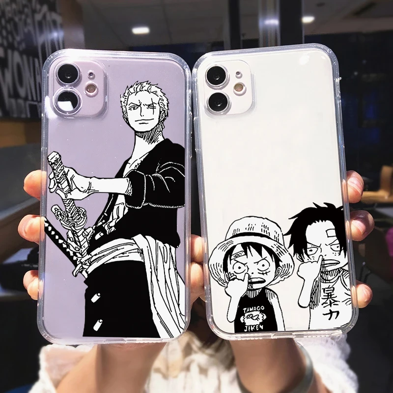 iphone 13 pro max wallet case Japan Anime One Piece Cartoon Luffy Phone Case For iPhone 13 12 11 Pro X XS Max Mini 7 8 Plus SE 2020 2022 XR Transparent Cover best case for iphone 13 pro max